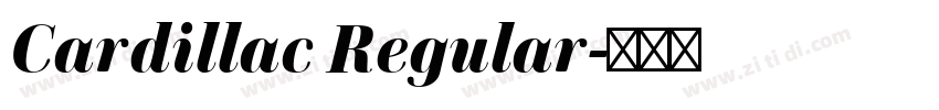 Cardillac Regular字体转换